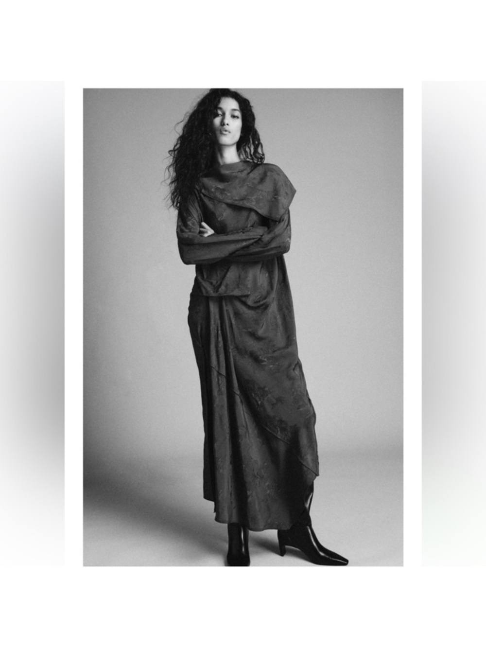 ZARA JACQUARD BANDANA DRESS